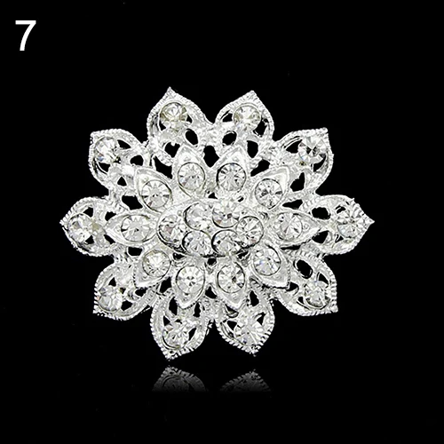 Цветок Сердце Стразы Посеребренная Брошь булавка свадебная брошь|brooch pins|pin