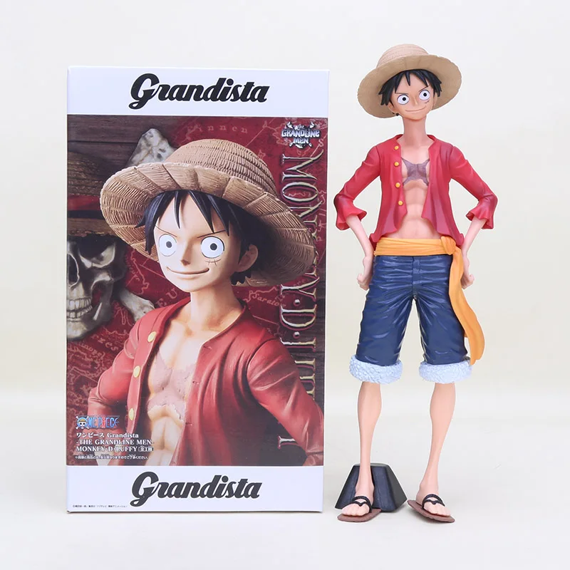 luffy in box 25 см аниме одна деталь грандиста Луффи фигурка Grandline мужчины Обезьяна D Луффи ПВХ фигурка Коллекционная модель игрушки куклы - Цвет: luffy in box