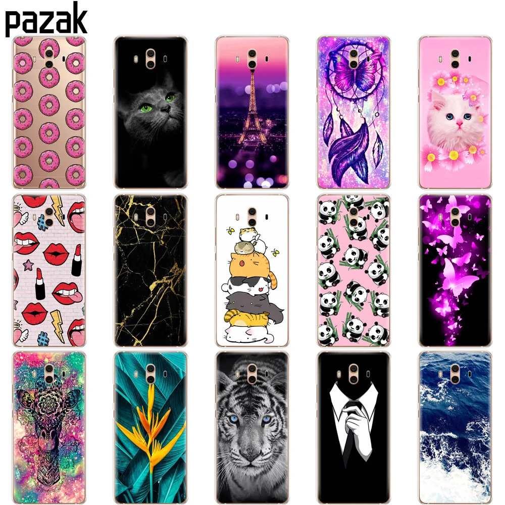 silicone Case For Huawei Mate 10 Pro case soft tpu back cover Printing Drawing Phone Cover protective coque | Мобильные телефоны и