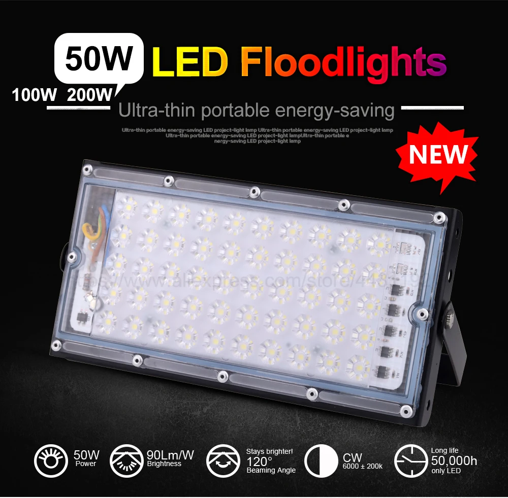 Borbede 50W 100W 200W СВЕТОДИОДНЫЙ Прожектор Светильник Уличный настенный Точечный светильник Водонепроницаемый лампа DIY Комбинации потолочные светильник рекламных щитах Алюминий