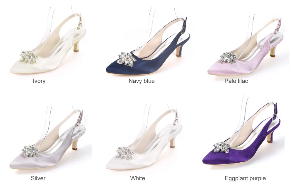 Creativesugar женские атласные вечерние модельные туфли slingback острый носок с кристаллами брошь Свадебная вечеринка Пром каблуки дюймов
