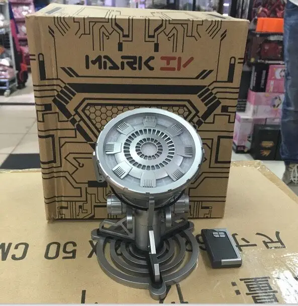 1:1 масштаб Железный человек Mark 50 MK50 нано-костюм Armor Arc реактор светодиодный светильник фигурка модель Фигурка