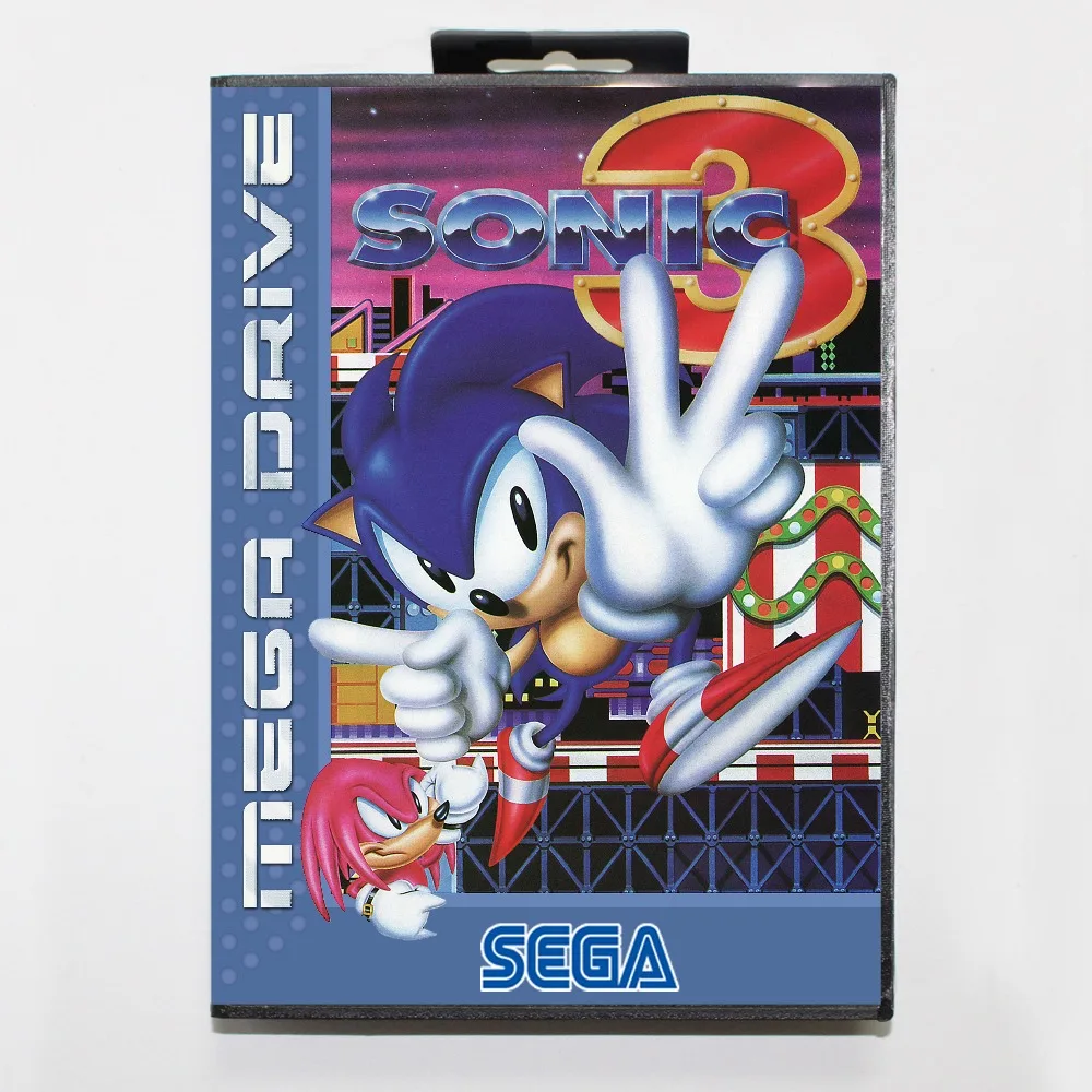Игровая карта SEGA MD Sonic 3 16 бит с розничной коробкой для Sega Mega Drive Genesis|sega md game card|sonic