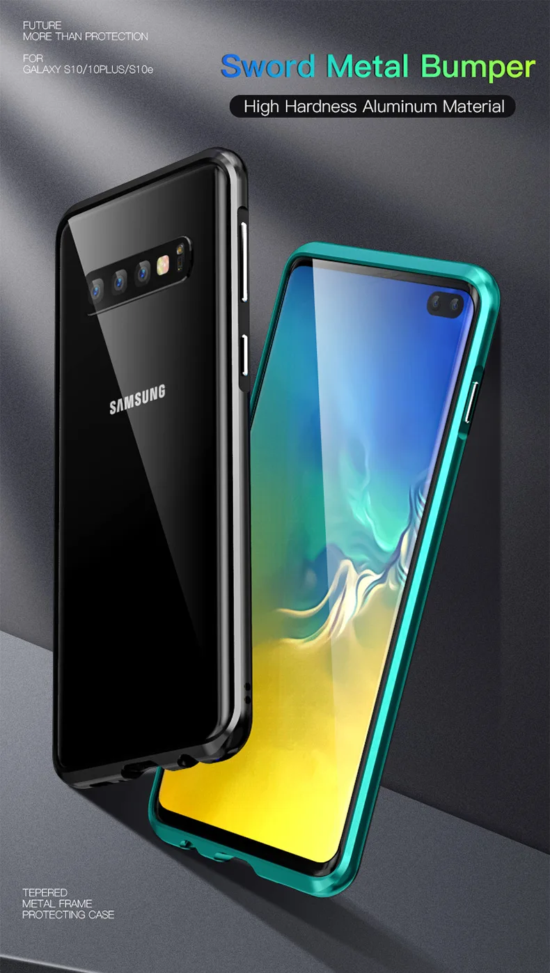 Для samsung Galaxy S10 Plus E металлический бампер чехол Luphie противоударный корпус алюминиевый сплав крышка лезвие бампер coque