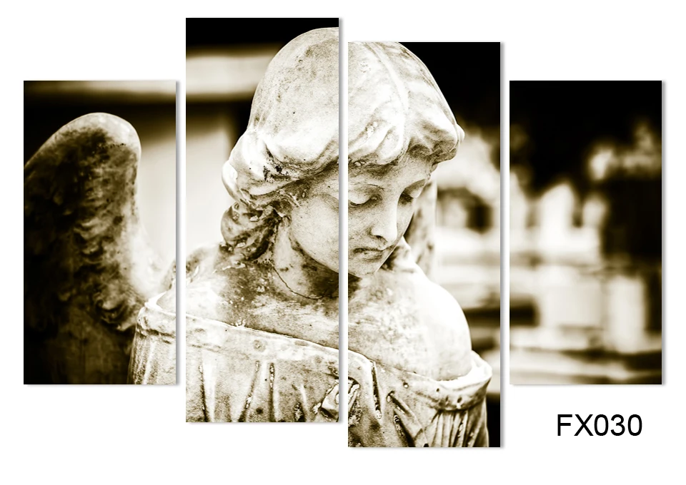 4 панели древняя ангельская девушка холст печать для гостиной живопись искусство