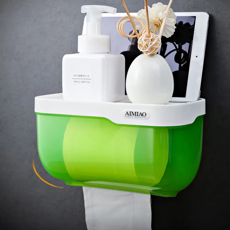 Пластиковый держатель для туалетной бумаги черный синий зеленый розовый