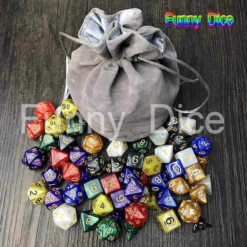 56 штук пакет MTG RPG D & игральные кости DND настольная игра набор из 8 наборов D4 D6 D8 D10 D12