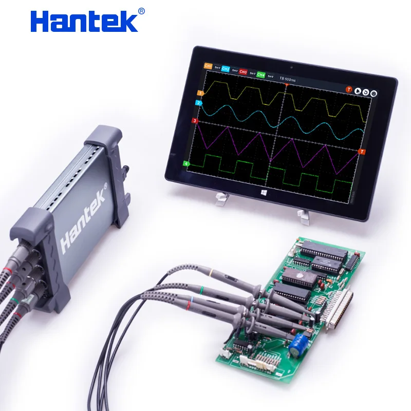 4 канала 100 МГц Автомобильный осциллограф Hantek 6104BE 1Gsa/s Портативный USB ПК