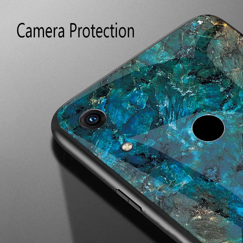 Роскошный honor 8A стеклянный чехол для huawei Чехол 9H силиконовый из закаленного