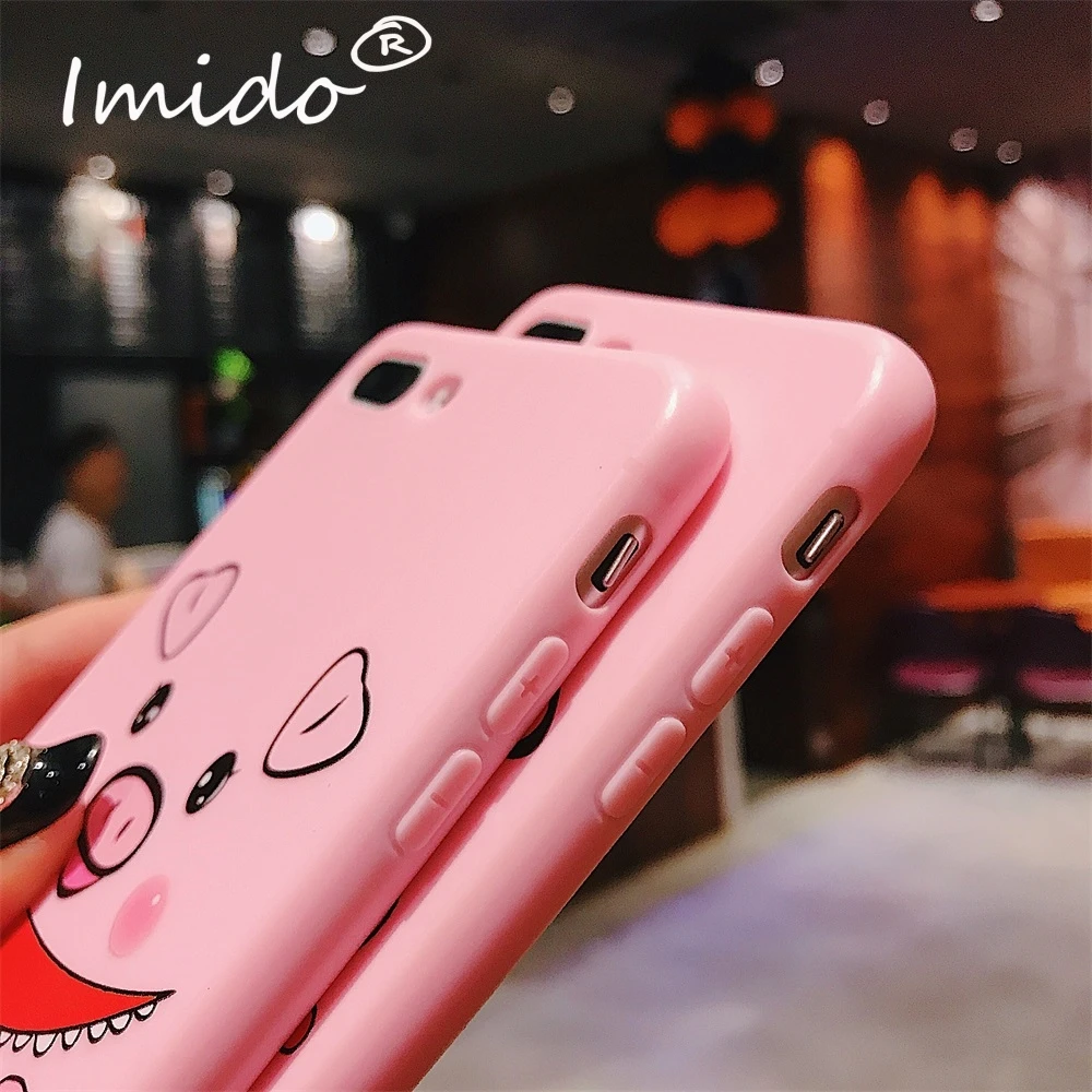 Симпатичные Свинья печати чехол для iPhone X XS MAX XR задняя крышка ТПУ 6 7 8 плюс Кунг-Хай