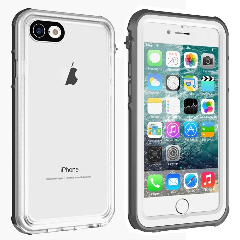 Водонепроницаемый чехол для iPhone 8 с чистым звуком защитный прозрачный сенсорным