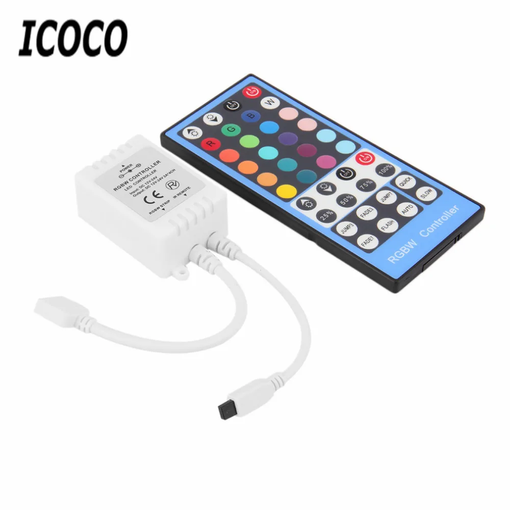 ICOCO Новый 2 4G ИК 4 канала DC12 24V 40 клавишный светодиодный RGBW Пульт дистанционного