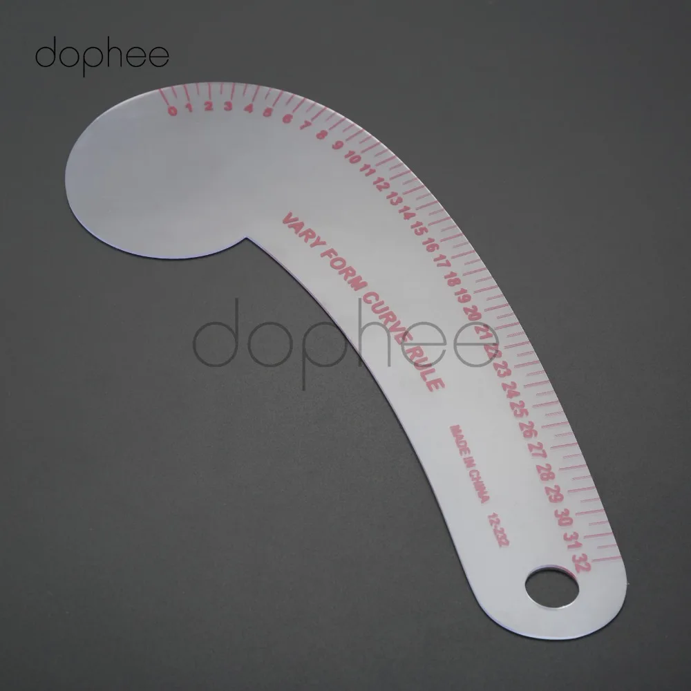 Dophee 1 шт., многостильная швейная Лоскутная линейка, французская кривая Метрическая линейка, измерительная линейка для самостоятельного шитья одежды