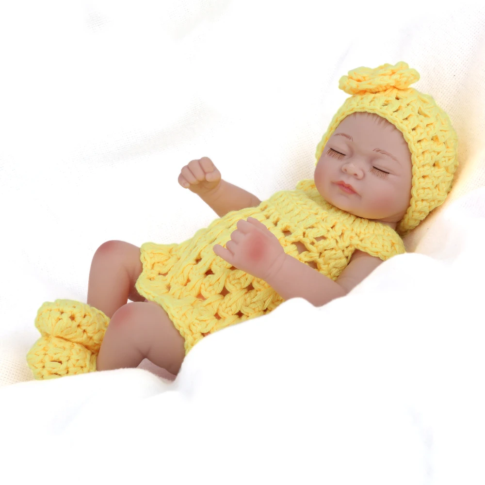 NPKDOLL Reborn Baby Dolls продажа силиконовая Реалистичная мини кукла 25 см с полным корпусом
