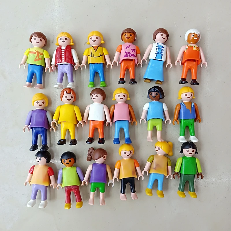 5 шт. случайный отправлен рисунки из мультфильма ПВХ оригинальный playmobil фигурки