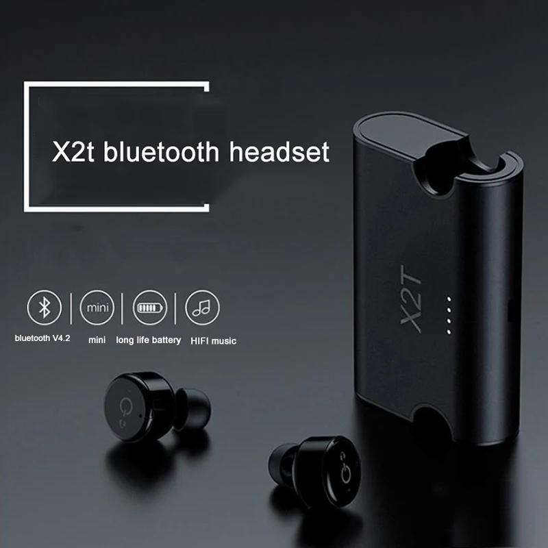 Bluetooth-наушники x2t Twins csr V4.2 TWS с зарядным устройством | Электроника
