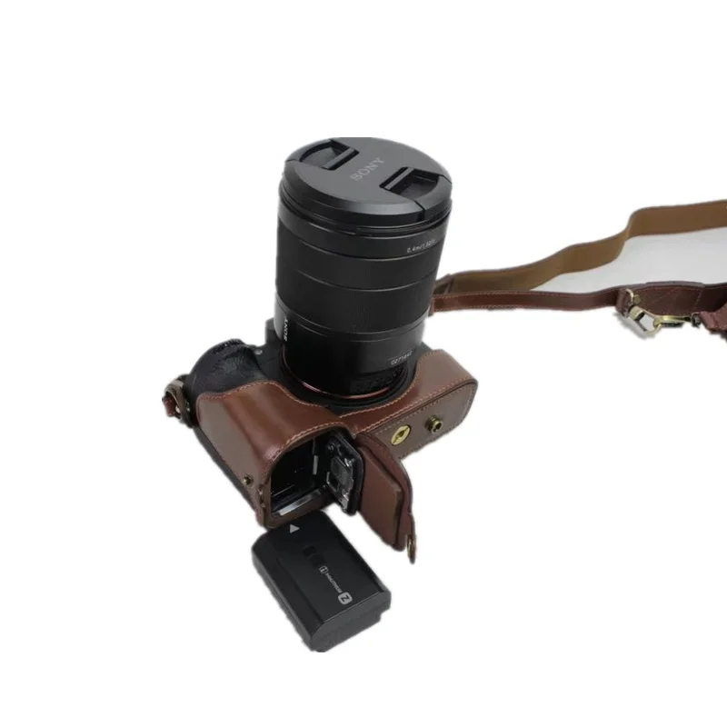 Black/Brown/Coffe Digital Camera Leather Case Cover For Sony A9 ILCE-9 With Storage Bag Bottom Opening | Электроника