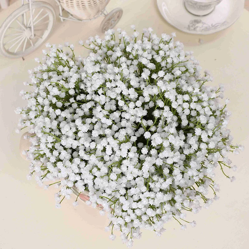 Один пластиковый букет ПУ моделирование Gypsophila Свадебные букеты Искусственные цветы искусственные растения