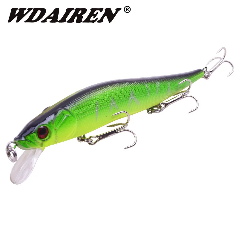 

1Pcs 13.5cm 22.5g Topwater Wobblers Fishing Lure Minnow Hard Bait 3 fish Hooks 3D Eyes Crankbait Floating Fishing Tackle