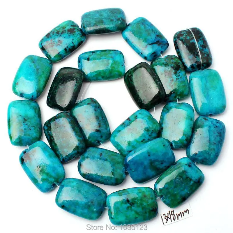 

High Quality 13x18mm Synthesis Phoenix Stone Rectangle Shape Gems Loose Beads Strand 15" DIY Creative Jewellery Making w2944