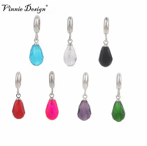 Vinnie Design бесконечные ювелирные изделия стеклянные подвески в форме капли воды для
