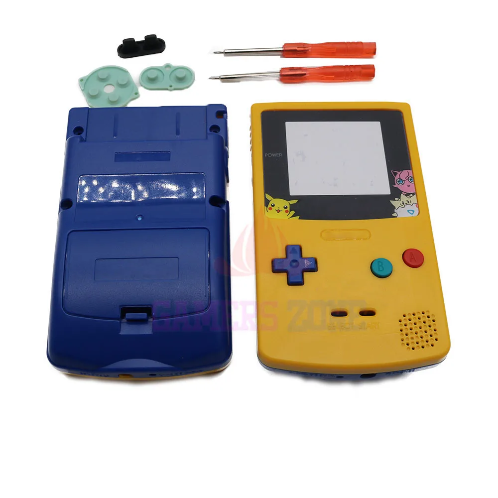 Верхний желтый ниже Синий Корпус Корпуса для Nintendo Gameboy Цветной корпус GBC Чехол