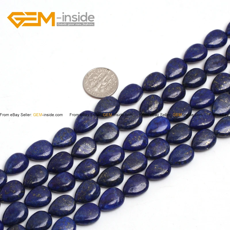 

Gem-inside Dyed Color Lapis Beads Flat Drop Teardrop Pear Shape Stone Beads For Jewelry Making 10X14mm 15inches DIY Jewellery