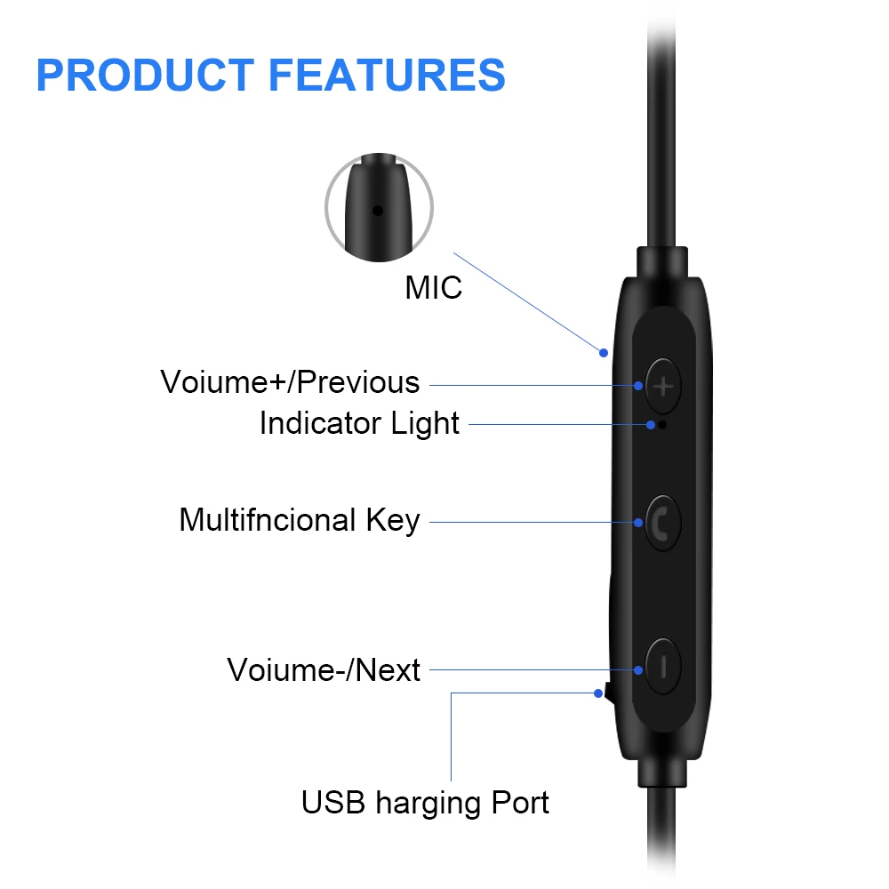 ALWUP UPLXA магнитные bluetooth наушники беспроводные для телефона с микрофоном Hi Fi