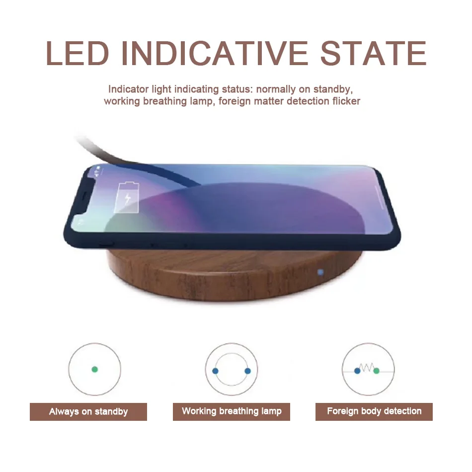 KEXU 10W 7.5W Qi Wireless Charger Wood fast mini Charging Pad for iPhone X 8 Samsung Galaxy Note8 S8 S7Edge | Мобильные телефоны и