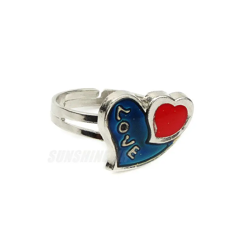 2019 Fine Jewelry Mood Double Heart Love Ring Temperature Changing Color Feeling Party Supplies Emotion Creative Gift | Украшения и