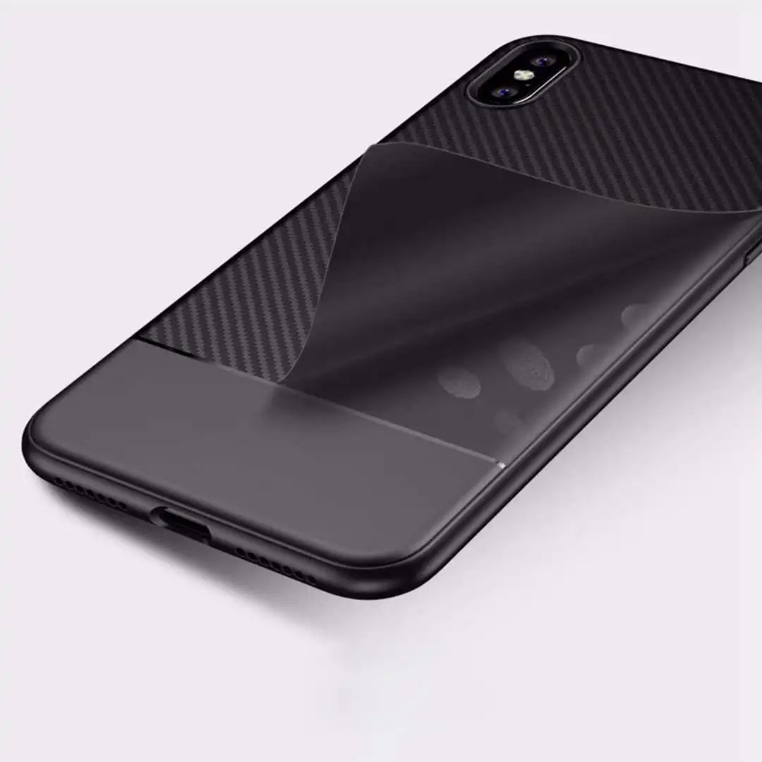 IMIDO чехол из углеродного волокна для телефона iPhone XS MAX ультра тонкий Силикон