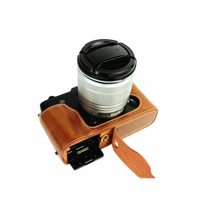 Чехол сумка из искусственной кожи для камеры нижняя крышка подходит Fujifilm Fuji X E1 E2