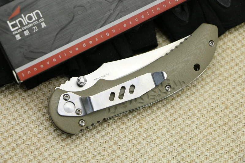 ENLAN EW080-1 Folding Knife 8Cr13Mov Blade G10 Handle Gift knife outdoor hunting camping pocket fruit knives EDC Tools | Инструменты