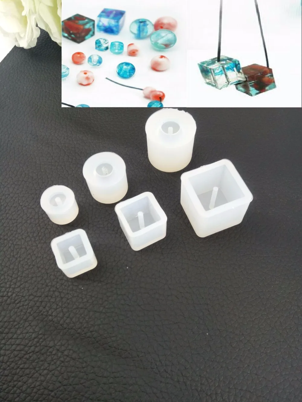 DIY силиконовая форма прозрачное ожерелье бусины кулон с отверстием для