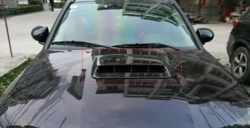 Универсальный Автомобильный декоративный воздушный капюшон белый/черный