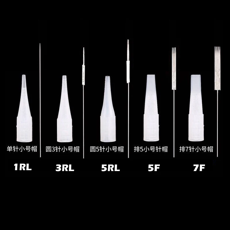 Стерилизованные одноразовые иглы для перманентного макияжа 1RL/3RL/5RL/5F/7F тату
