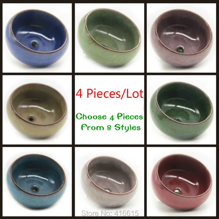 

4 Pcs /Lot Microlandschaft Mini Succulent Plants Flowers Vase Flowerpot Terrarium Container Mini Bonsai Pots Ceramic Accessories