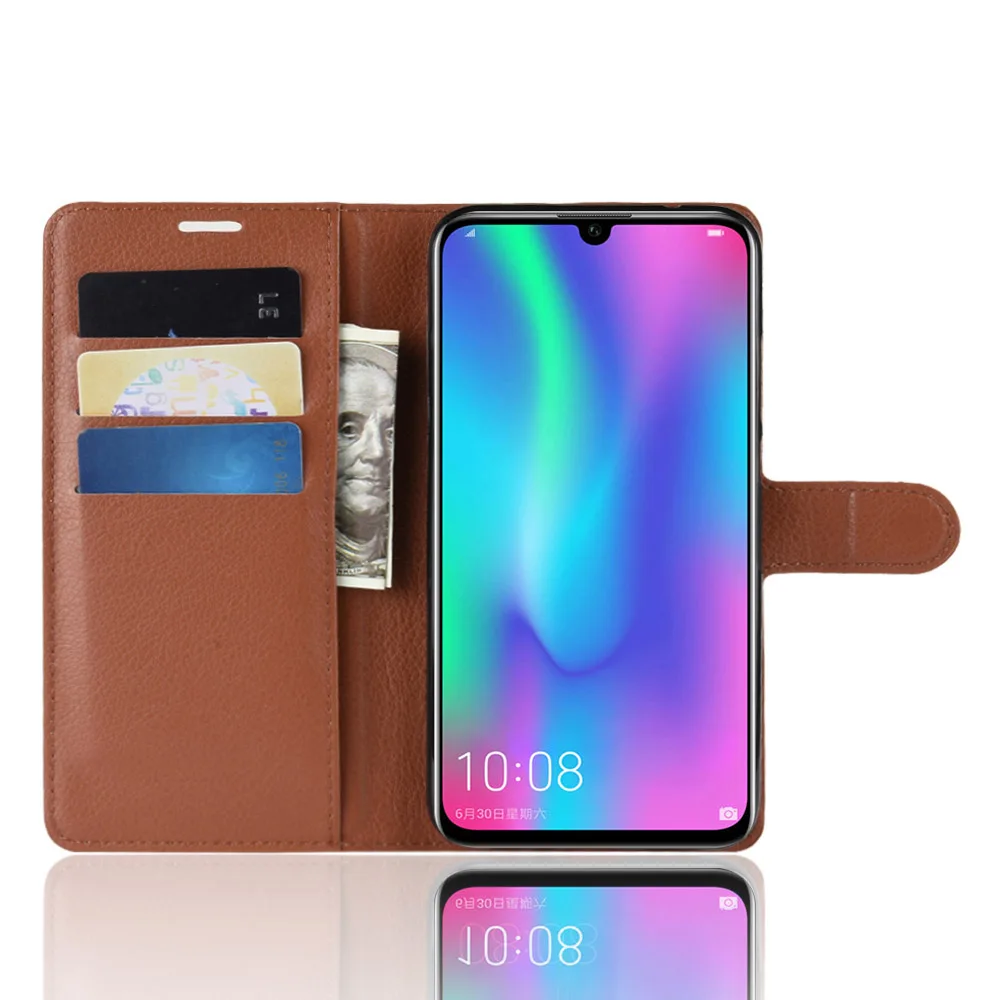 KONSMART Флип кожаный чехол для телефона huawei P Smart Кошелек защитный чехол-книжка для P Smart силиконовая подставка чехлы для смартфонов