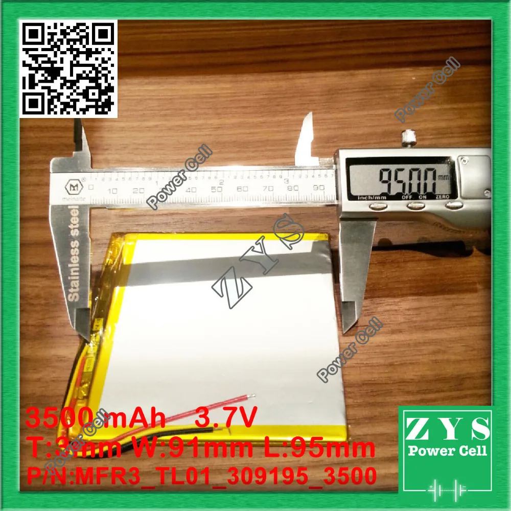 Безопасная упаковка (уровень 4) 309095 3 7 V 3500mah литий-полимерный аккумулятор с