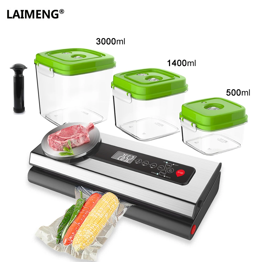 LAIMENG Vacuum Sealer Machine With Food Grade Container Bags Packaging For Packer Packing Baking Cooking S212 | Бытовая техника