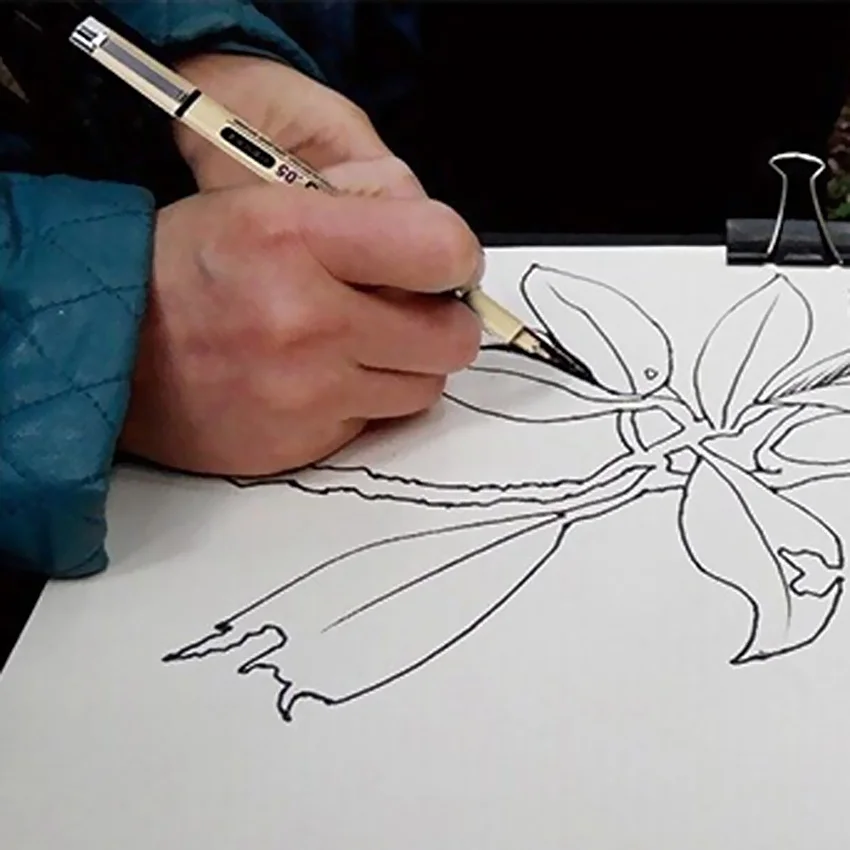 Черная ручка для рисования технический график тонких линий маркеры эскизов 0 05 8