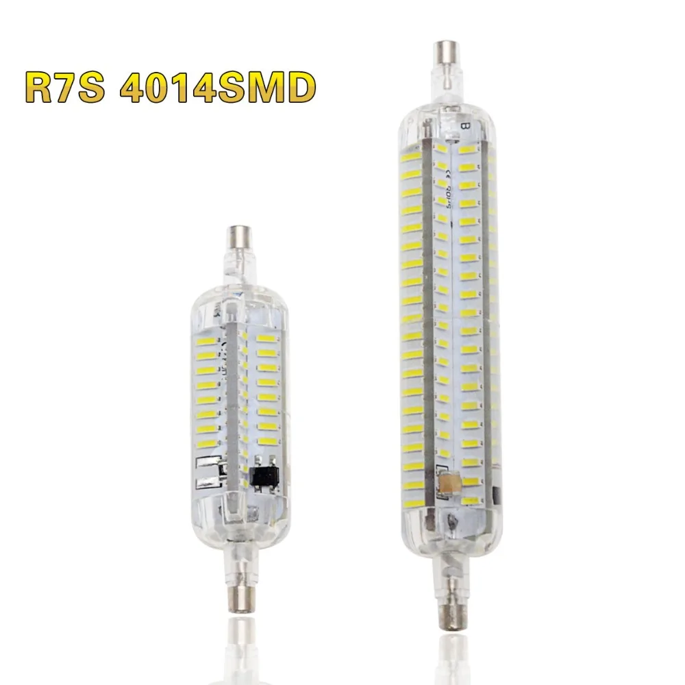 R7S Светодиодная лампа 78 мм 118 SMD 4014 лампада J78 J118 220-240 в 360 градусов полное освещение