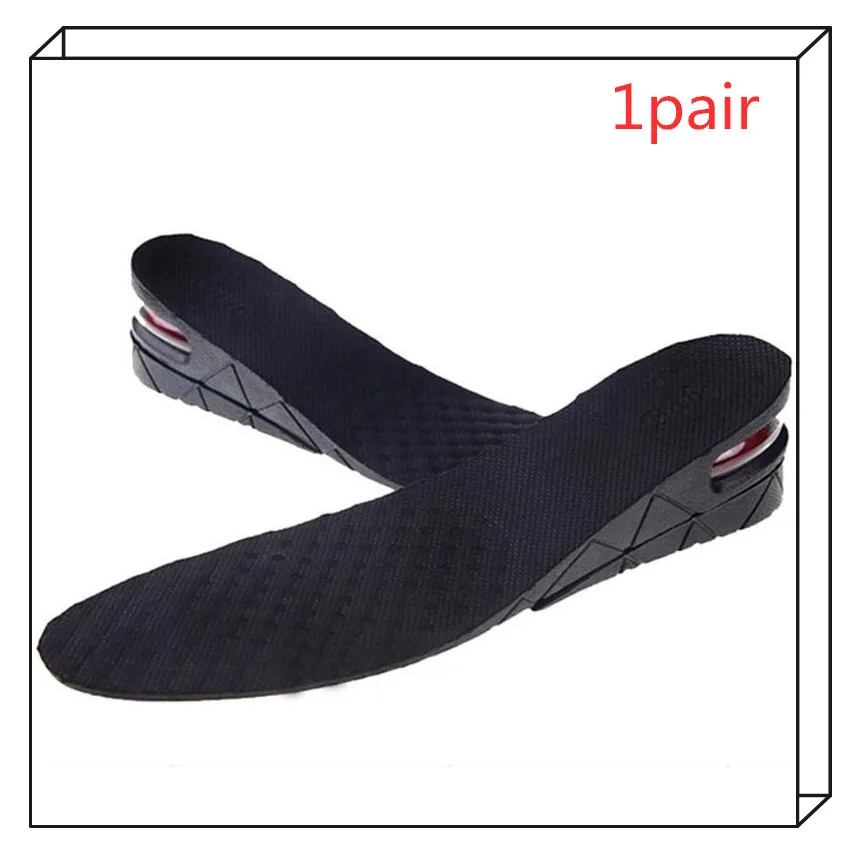 

2Layers Stealth Adjustable Increased Insoles Massage For Men Women Shoes Pad Increase Height Insole Black Air Cushion Foot Care