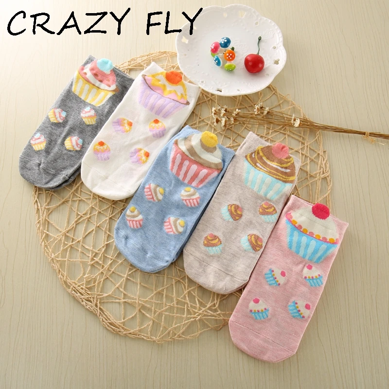 Магазин Crazy Fly 2019 Весна и лето новые женские носки из чистого хлопка