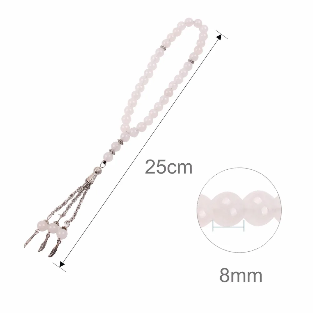 FENGRISE Хрустальный Мусульманский Tasbih Рамадан молитвенный браслет с веревкой на
