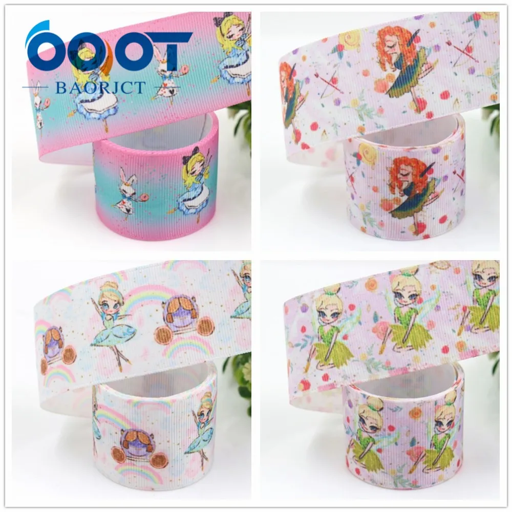 OOOT BAORJCT I-19426-1076, 1-1/", 10 ярдов мультфильм термотрансферные печатные корсажные ленты, Бант колпачок DIY аксессуары украшения