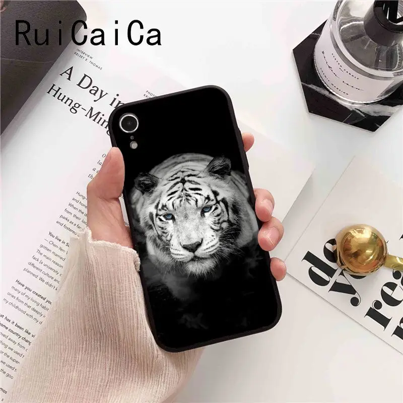 Модный Цветной милый чехол для телефона Ruicaica tiger iPhone 5 5Sx 6 7 7plus 8 8Plus X XS MAX XR 10 |