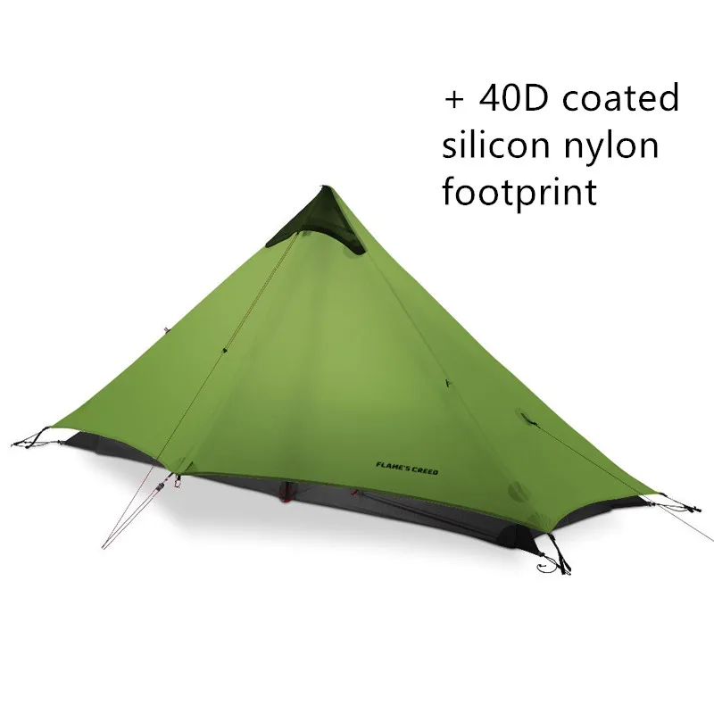 tent and footprint Flame's CREED 805 г Oudoor Сверхлегкий Алюминиевый трубопровод LanShan 1 палатка 3 сезон 1 один человек профессиональный 15D нейлон кремния - Цвет: tent and footprint