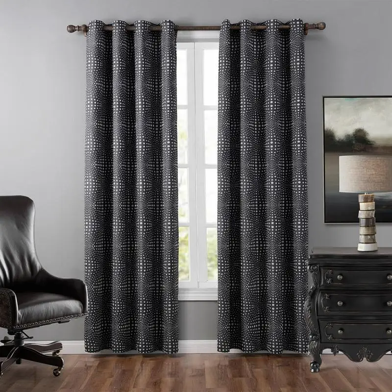 Рассеивать горошек занавес скрининг окна пыле прочный украшения для спальни