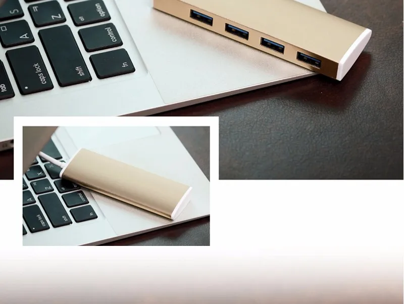 Для Mac дизайн мини высокое качество высокая Скорость Алюминий 4 Порты и разъёмы USB 3,0 концентратор-серебро(M3H4-V1-SV